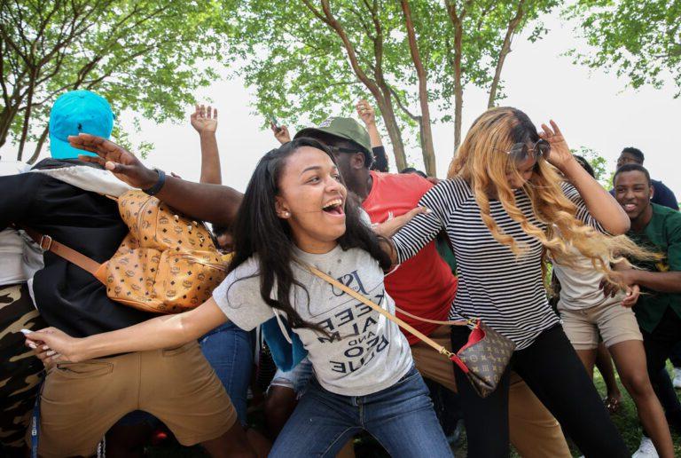 Students on campus